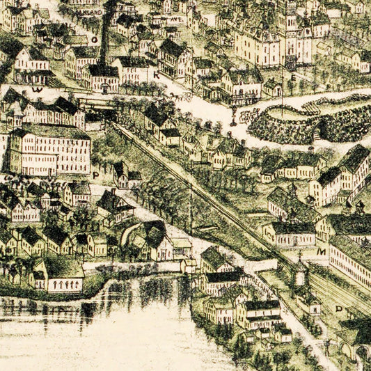 Vintage Map of North Easton, Massachusetts, 1891