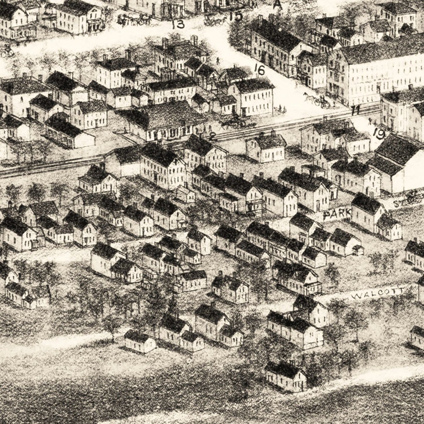 Vintage Map of Oxford, Massachusetts, 1891