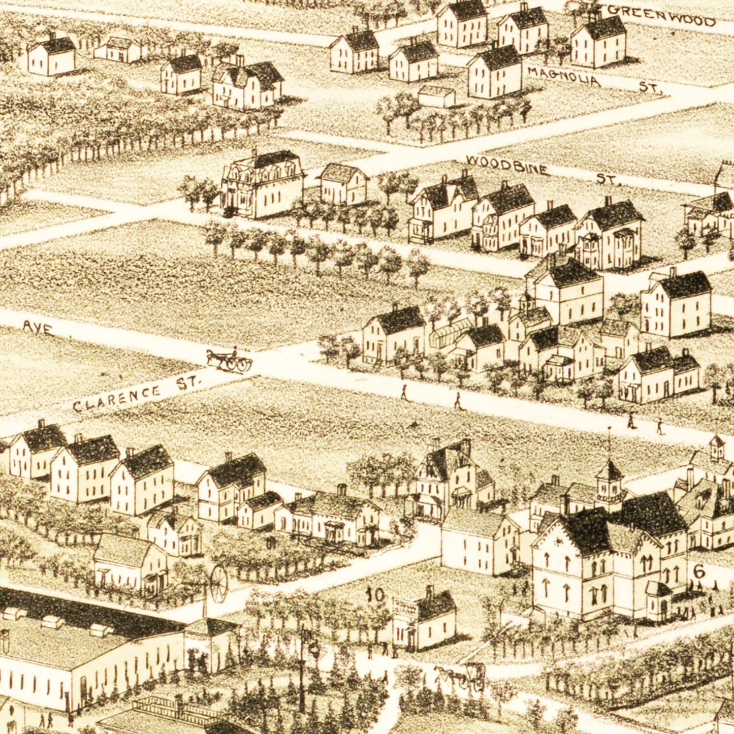 Vintage Map of Auburn, Rhode Island, 1890
