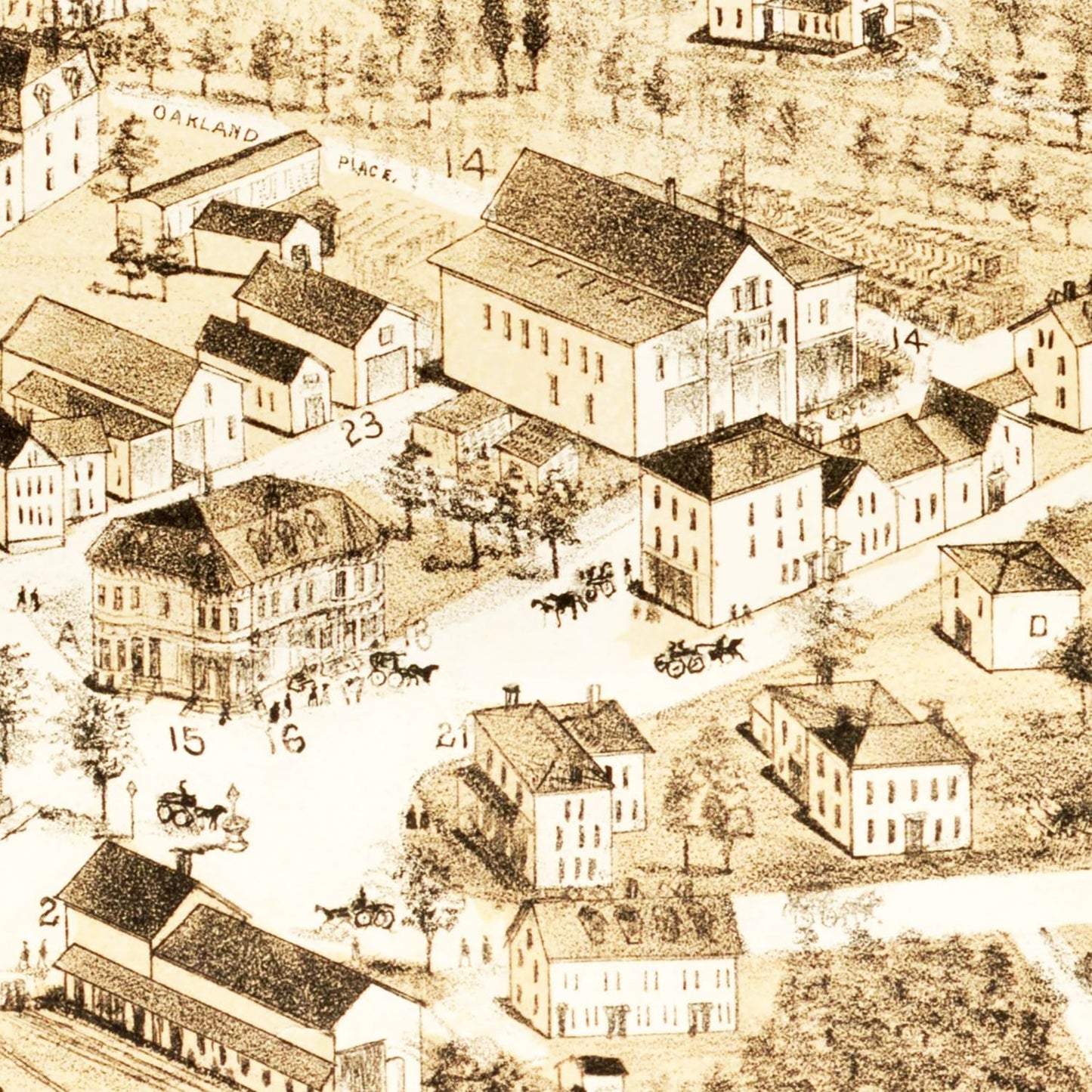 Vintage Map of Mattapan, Massachusetts, 1890