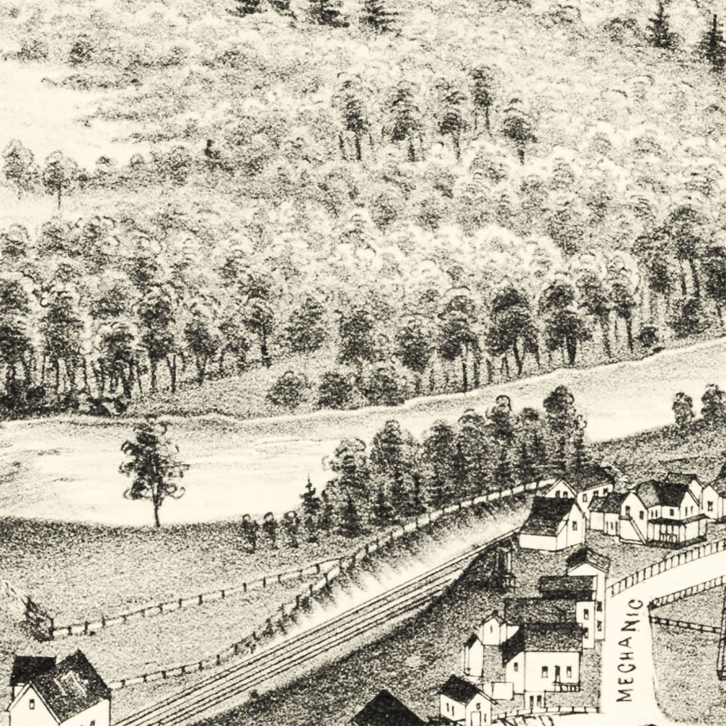 Vintage Map of Jewett City, Connecticut, 1889