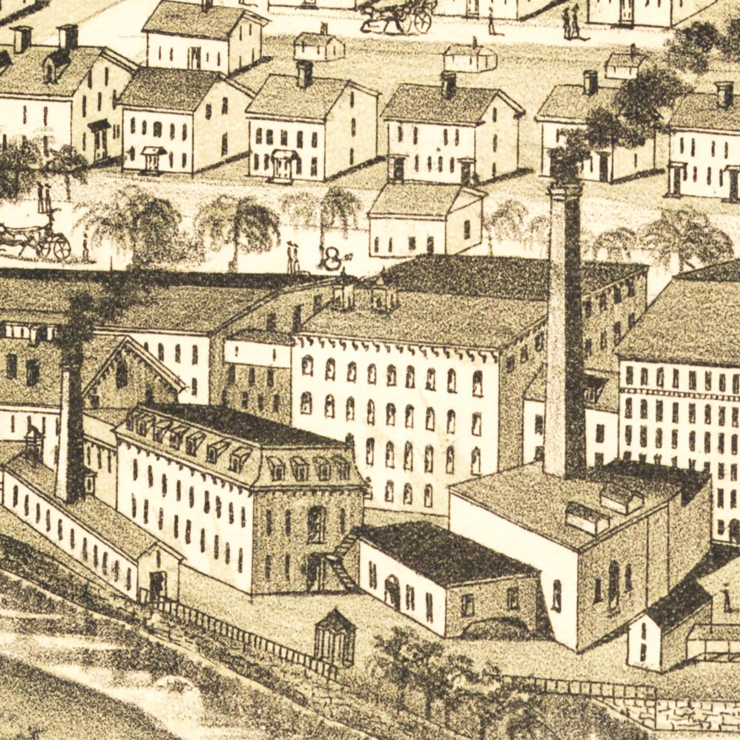 Vintage Map of Pontiac, Rhode Island, 1889