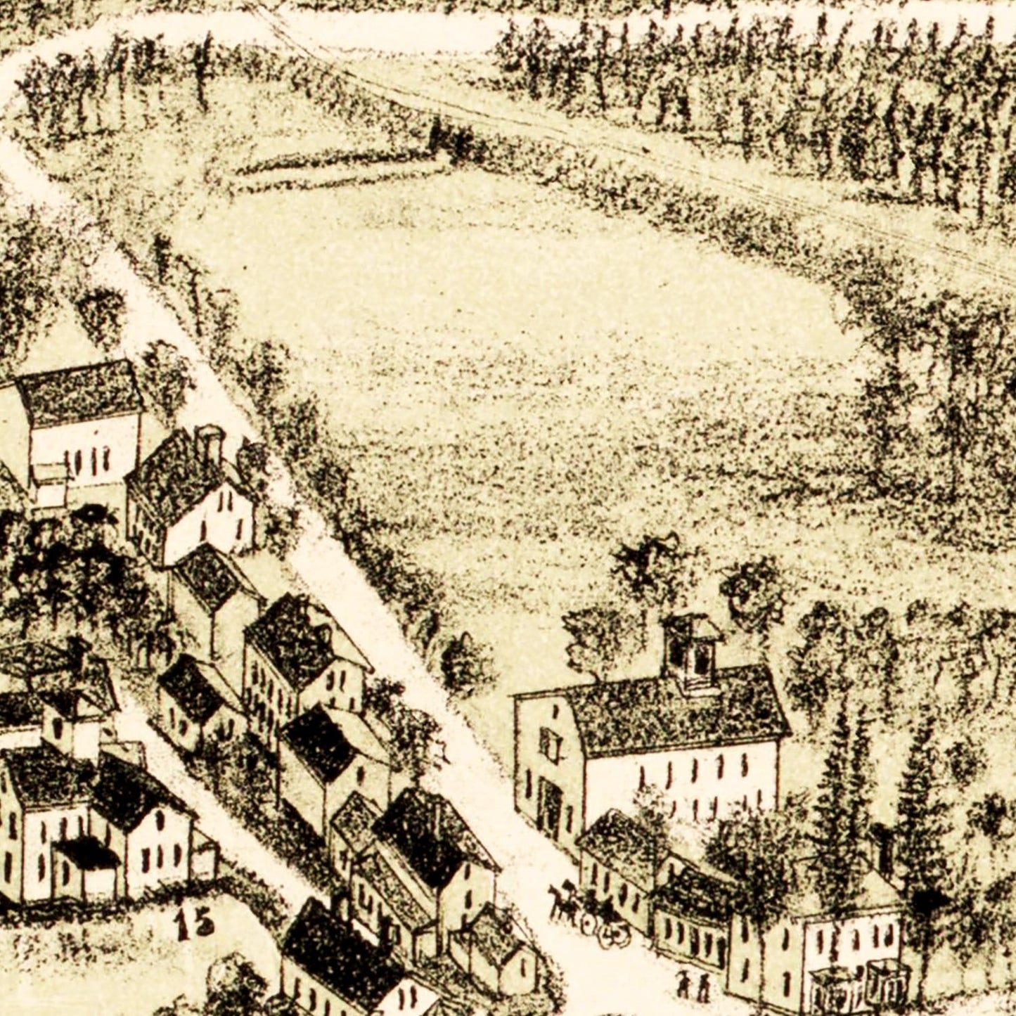Vintage Map of South Easton, Massachusetts, 1888