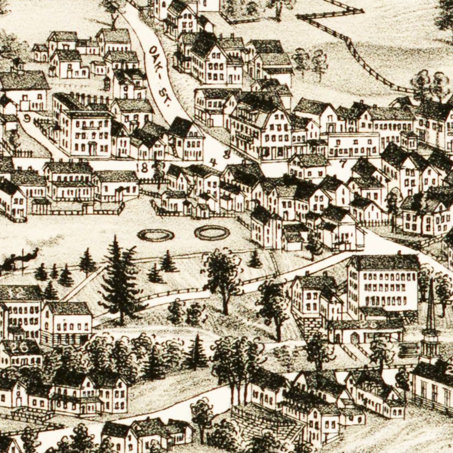 Vintage Map of Springvale, Maine, 1888