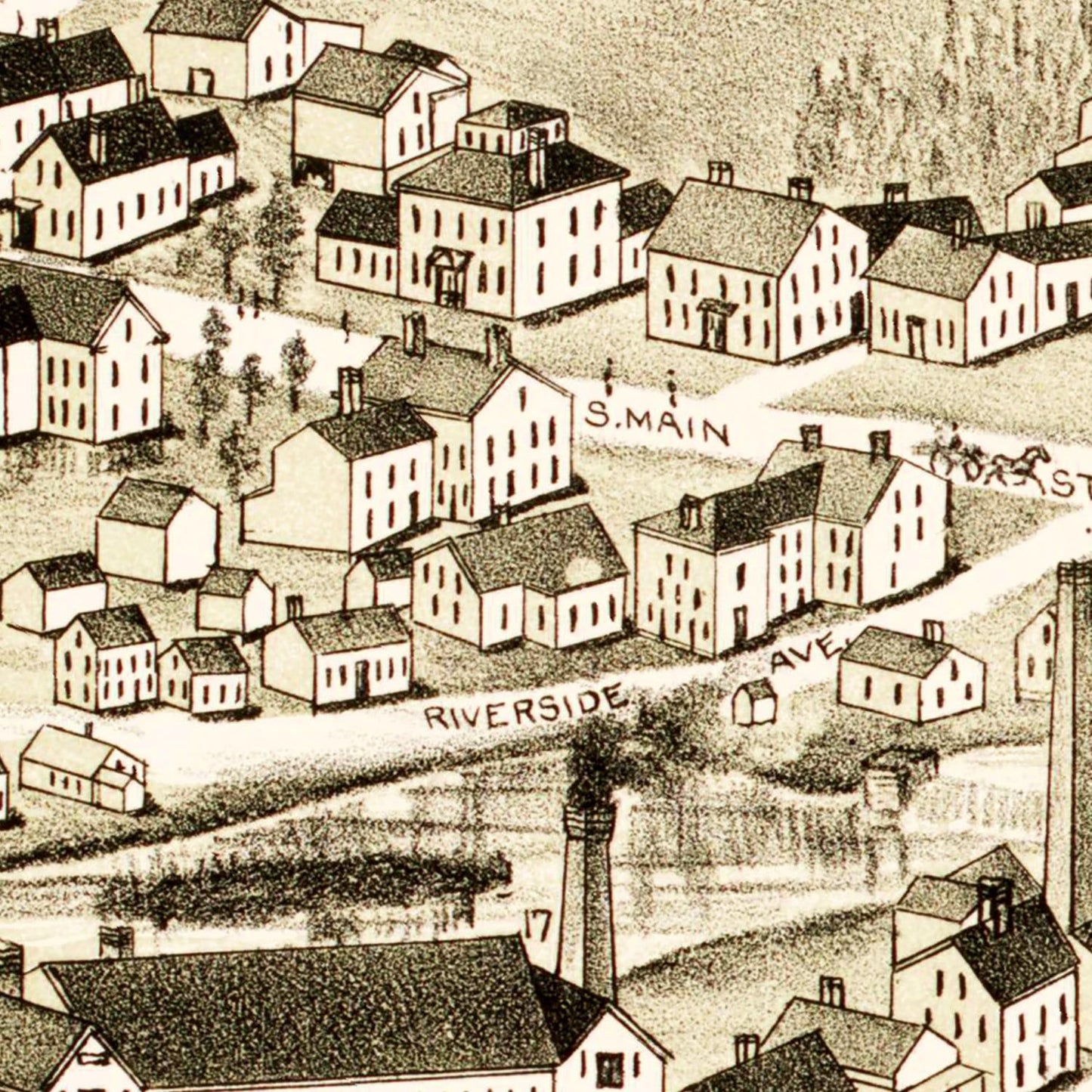 Vintage Map of Washington, Kent County, Rhode Island 1888