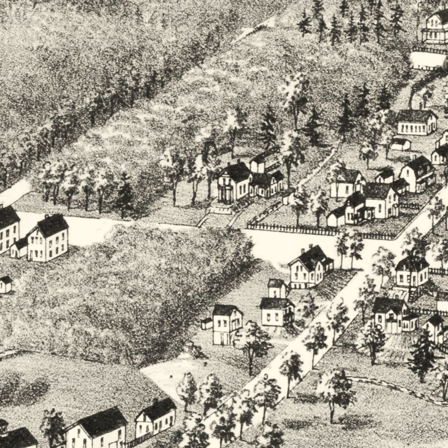 Vintage Map of Plainville, Massachusetts, 1887