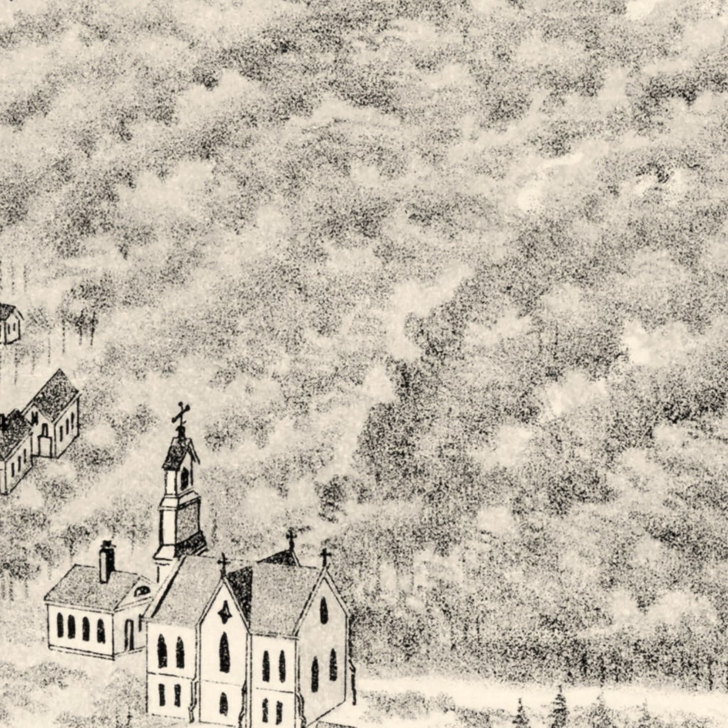 Vintage Map of Southville, Massachusetts, 1887