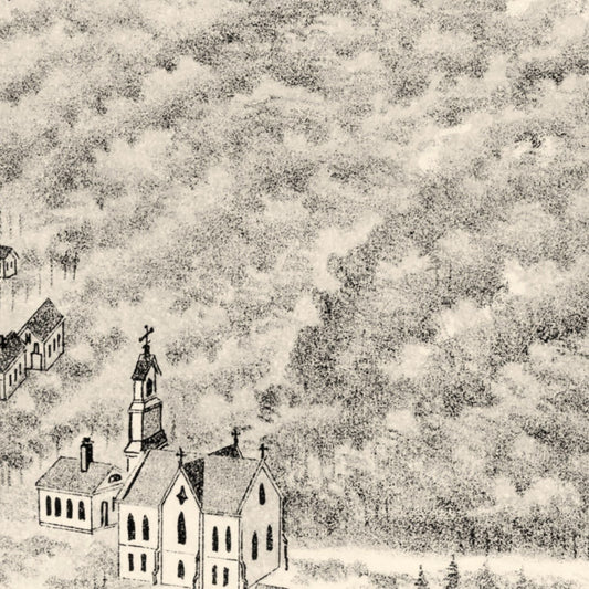 Vintage Map of Southville, Massachusetts, 1887