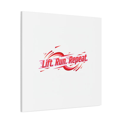 Lift Run Repeat Gym Motivation Canvas Wall Art