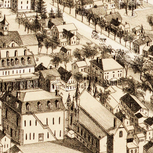 Vintage Map of Medway, Massachusetts, 1887