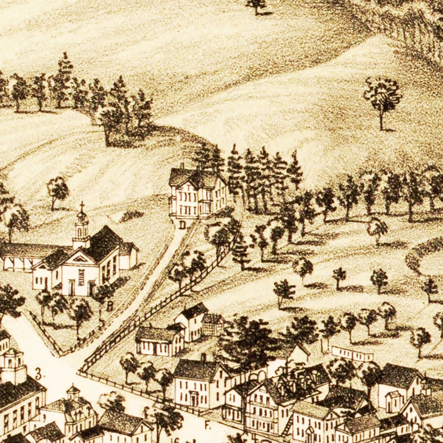 Vintage Map of Warner, New Hampshire, 1887