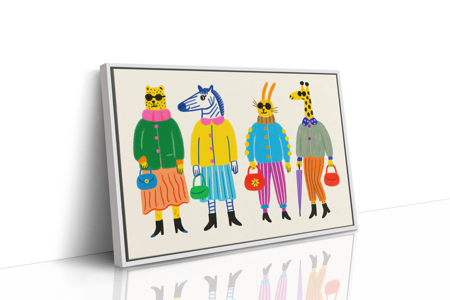 Fashion Herd Stylish Animal Friends Wall Art Print