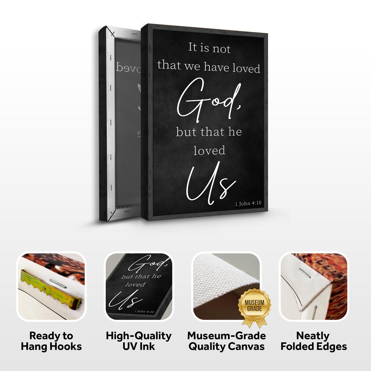 1 John 4:10 Faith Sign Canvas Wall Art
