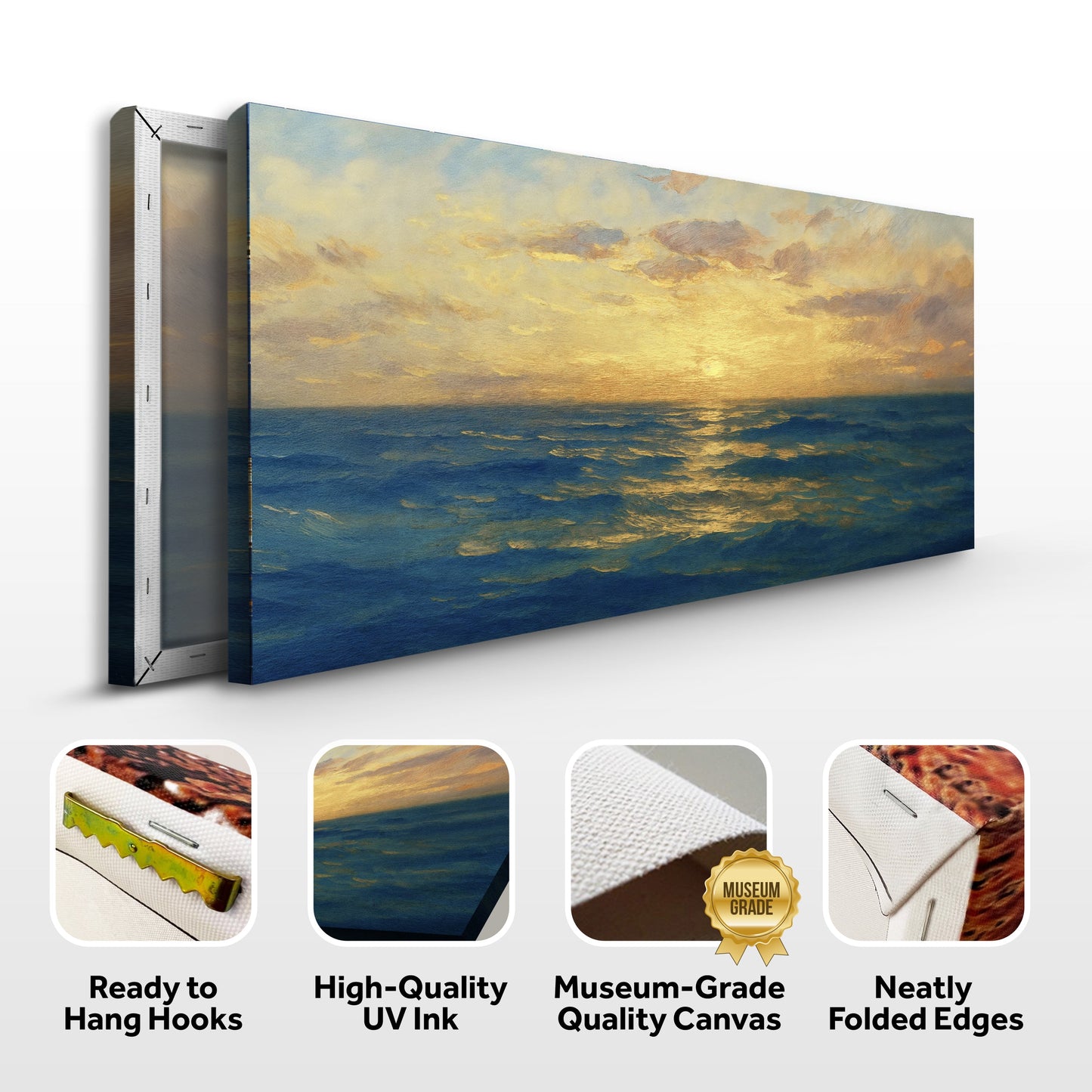 Waterscape Abstract Canvas Wall Art VII