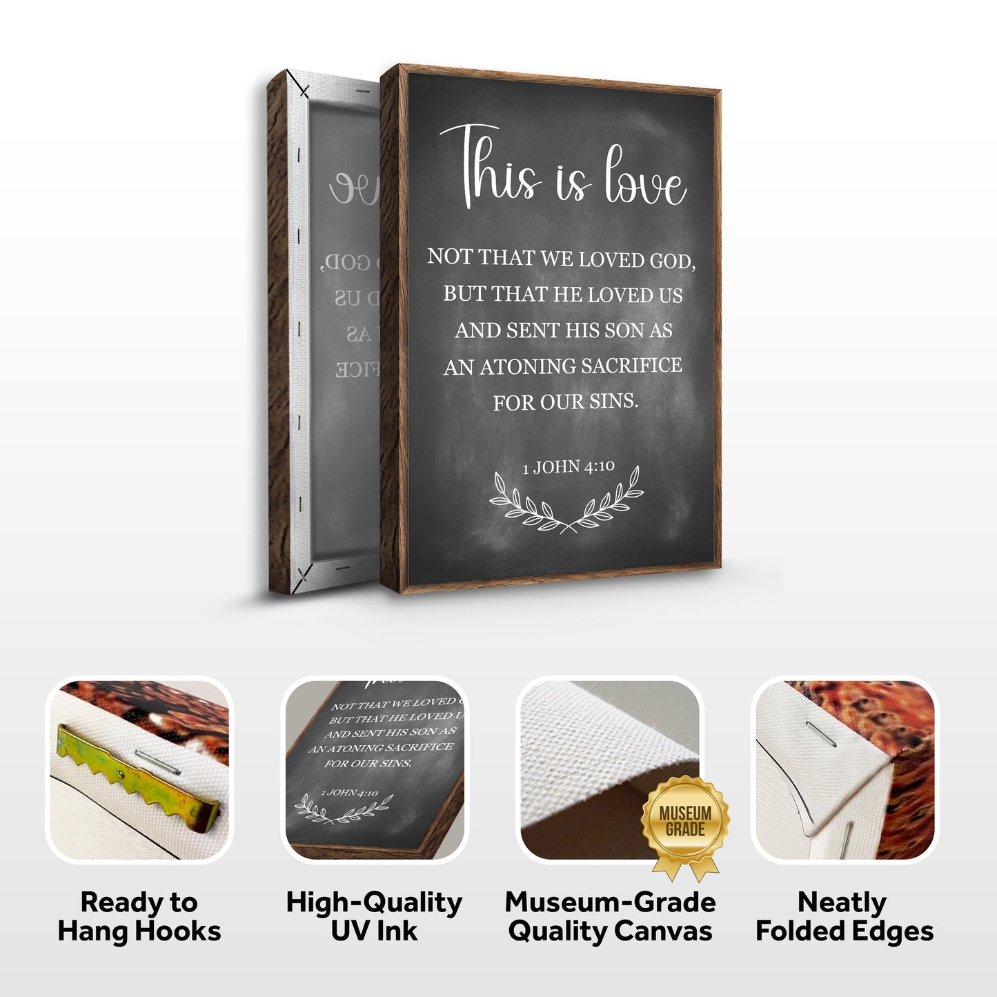 This Is Love 1 John 4:10 Faith Canvas Wall Art