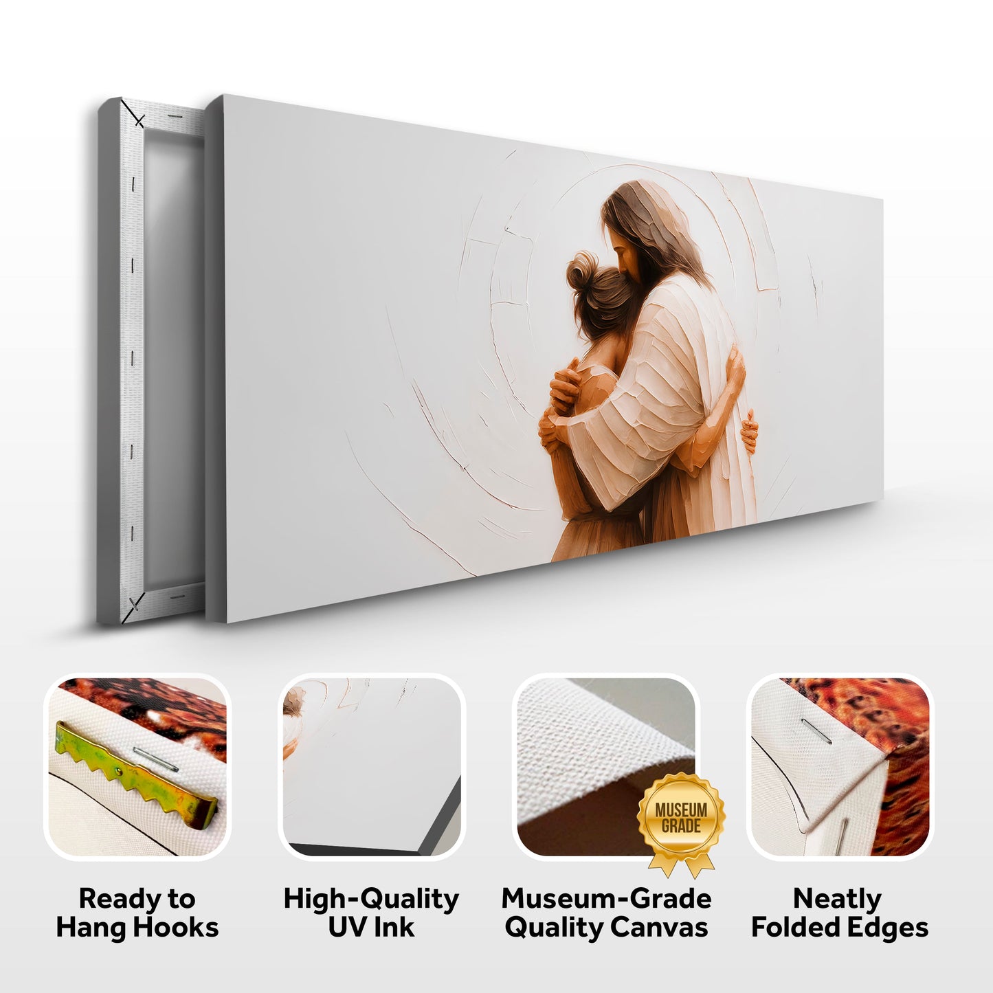 Divine Embrace of Grace Faith Canvas Wall Art