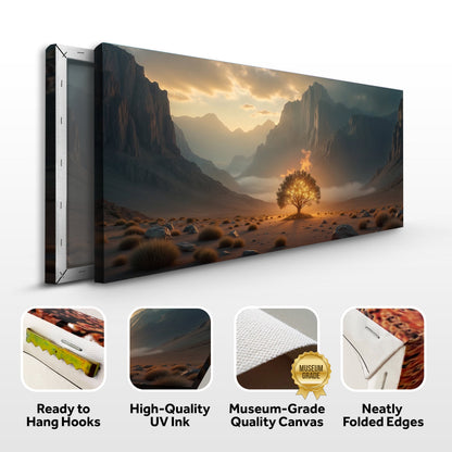 Burning Bush Canvas Wall Art Biblical Faith Decor