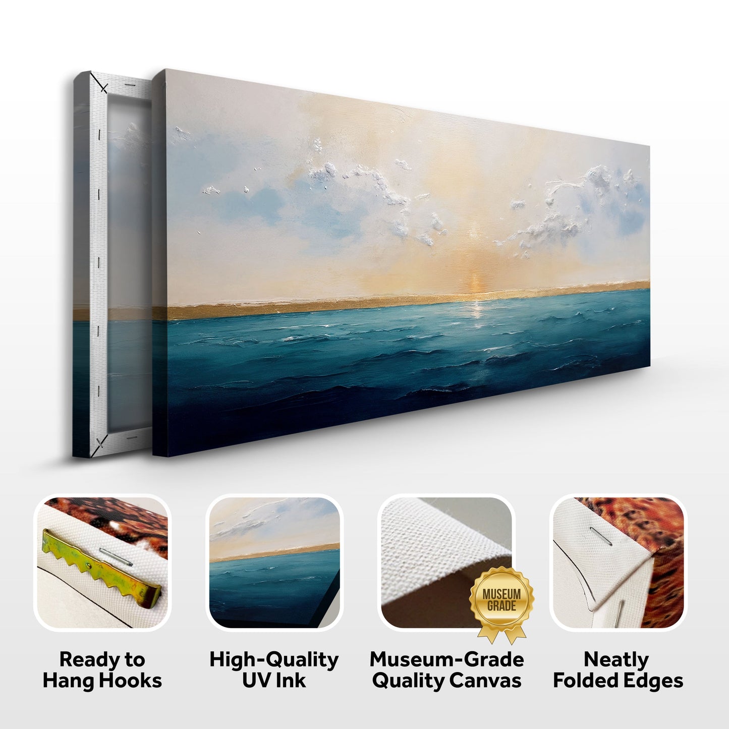 Waterscape Abstract Canvas Wall Art VI