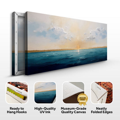 Waterscape Abstract Canvas Wall Art VI
