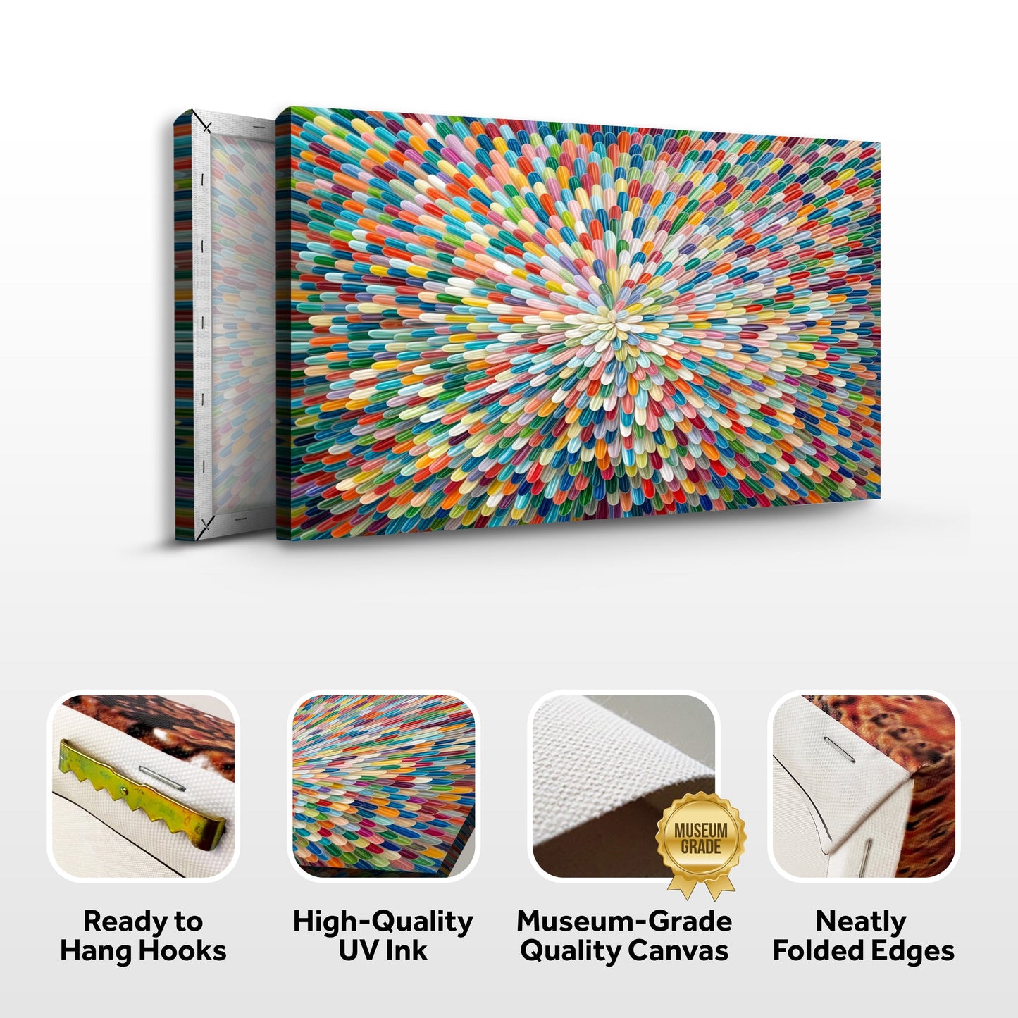 Radiant Bloom Abstract Canvas Wall Art
