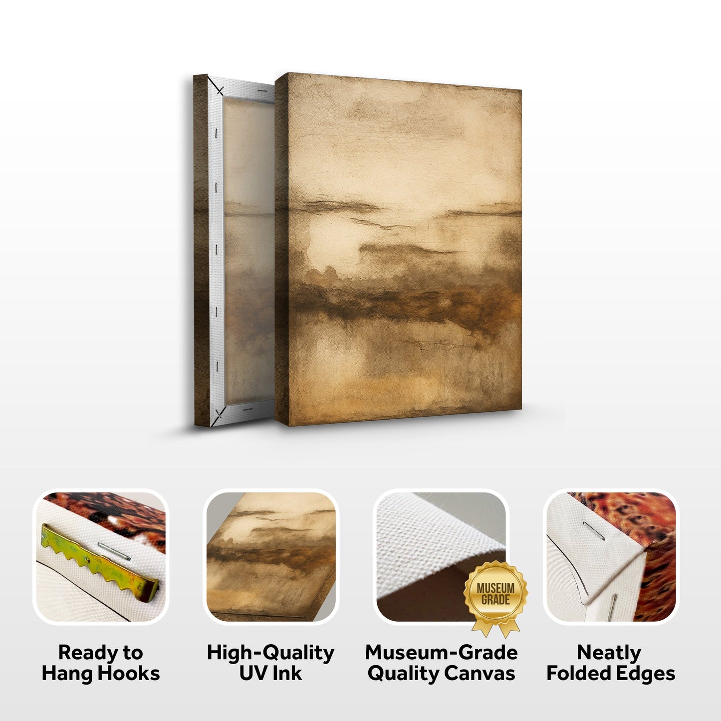 Neutral Abstract Canvas Wall Art