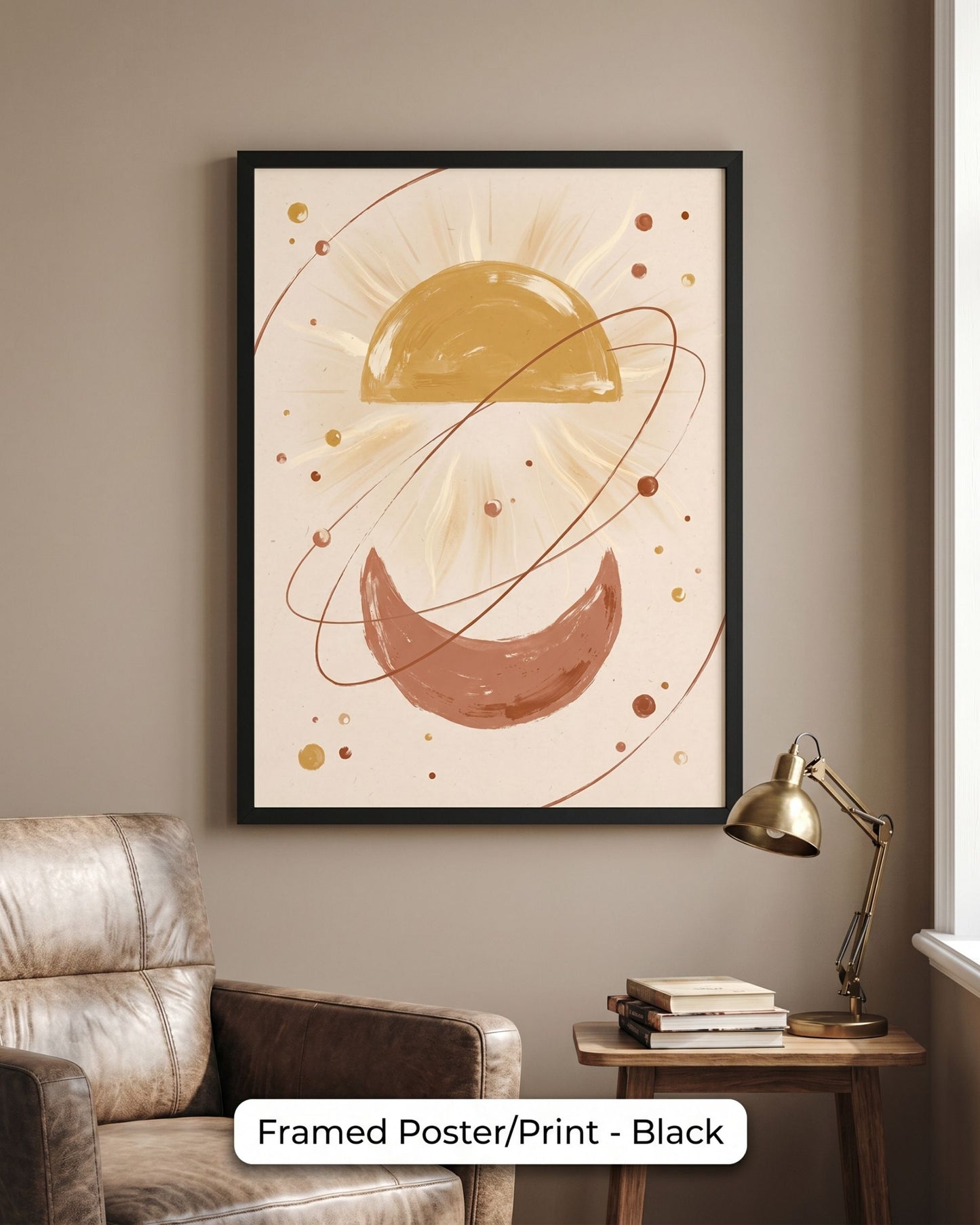 Golden Arc Celestial Boho Wall Art
