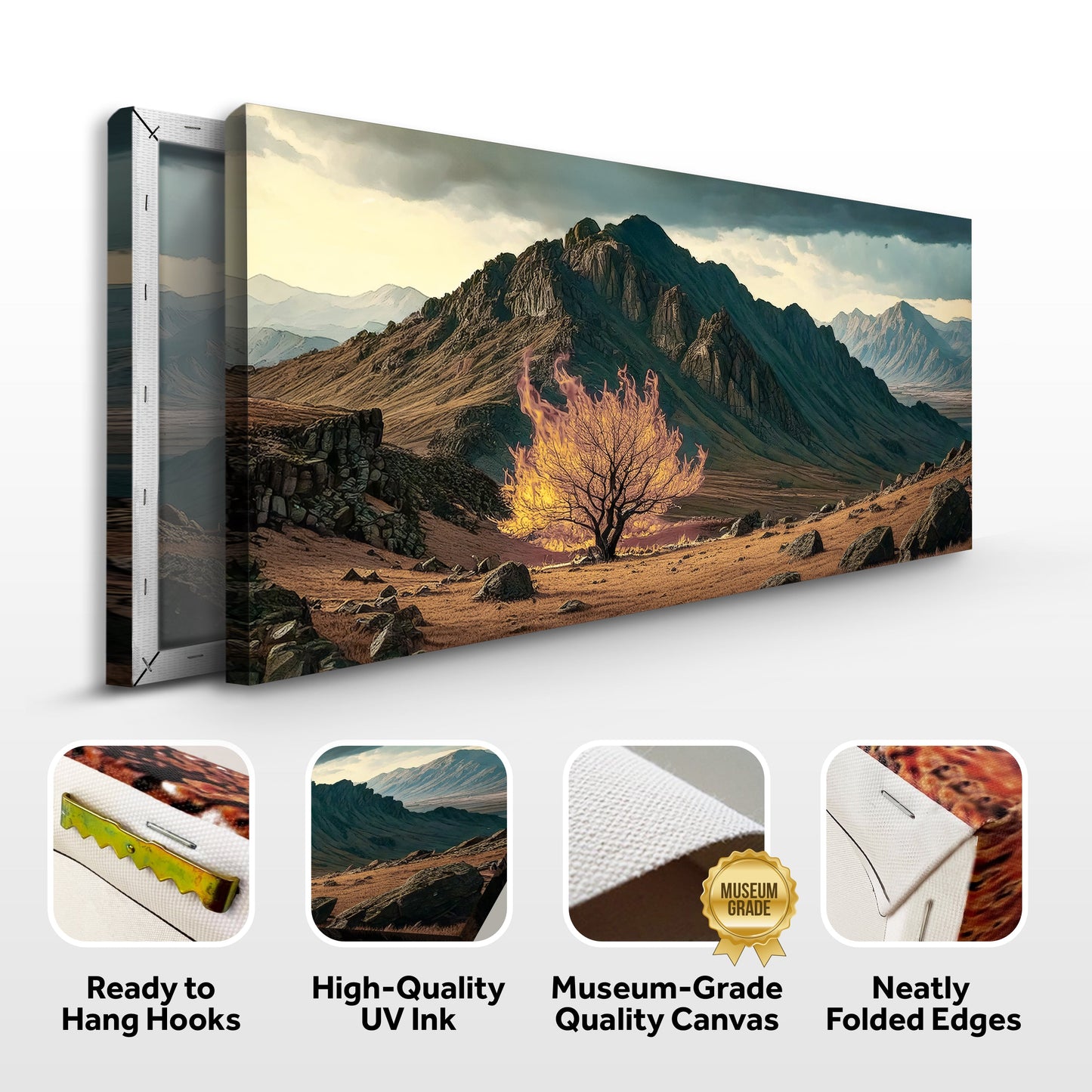 Burning Bush Faith Canvas Print Christian Wall Decor
