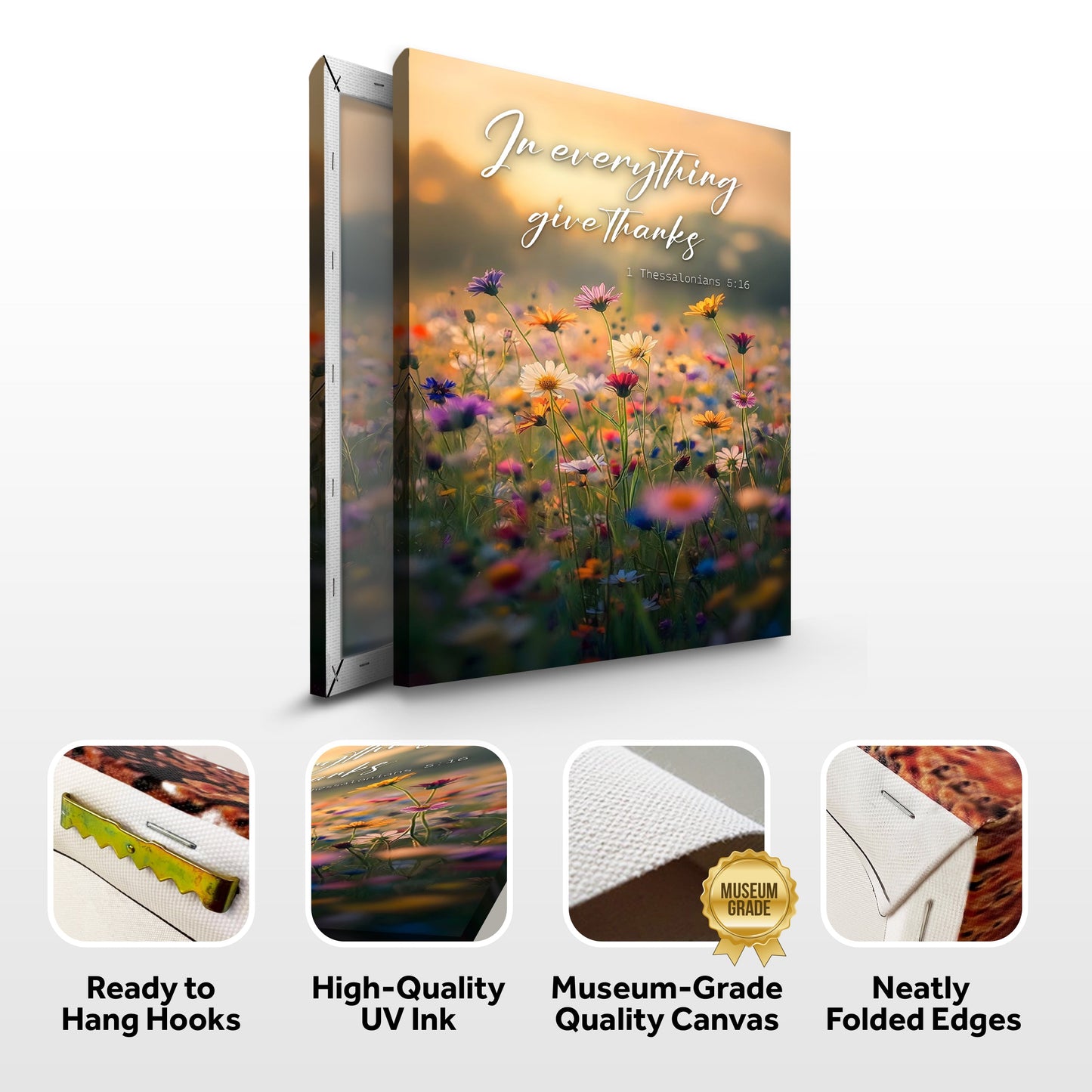 In Everything Give Thanks Faith Canvas Wall Art