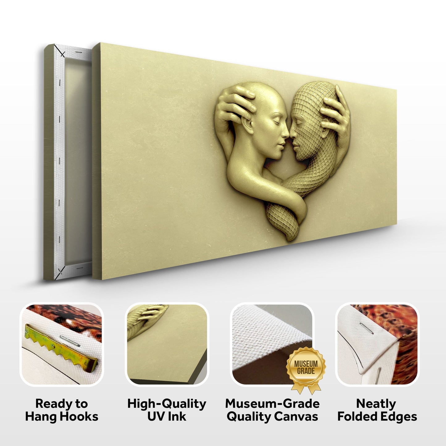 Eternal Love Figure Abstract Canvas Wall Art