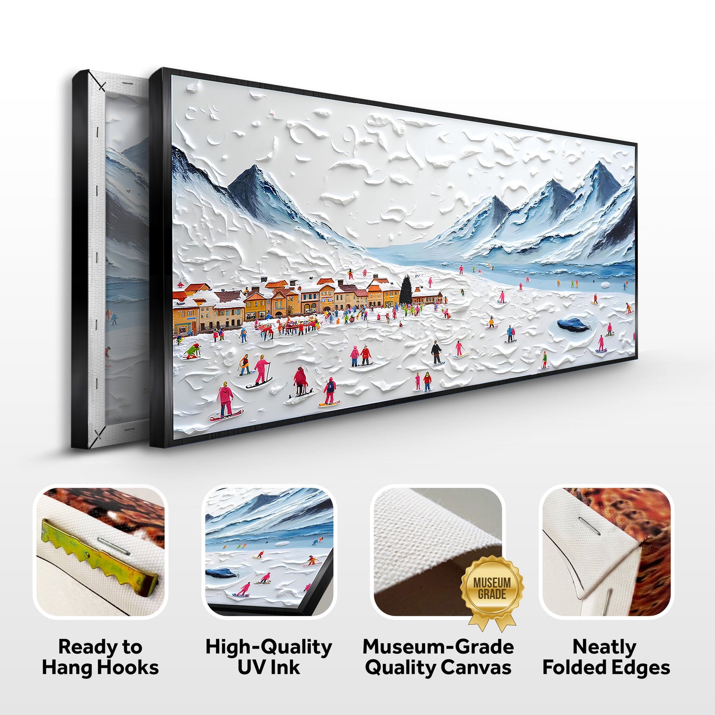 Snow Mountain Abstract Canvas Wall Art