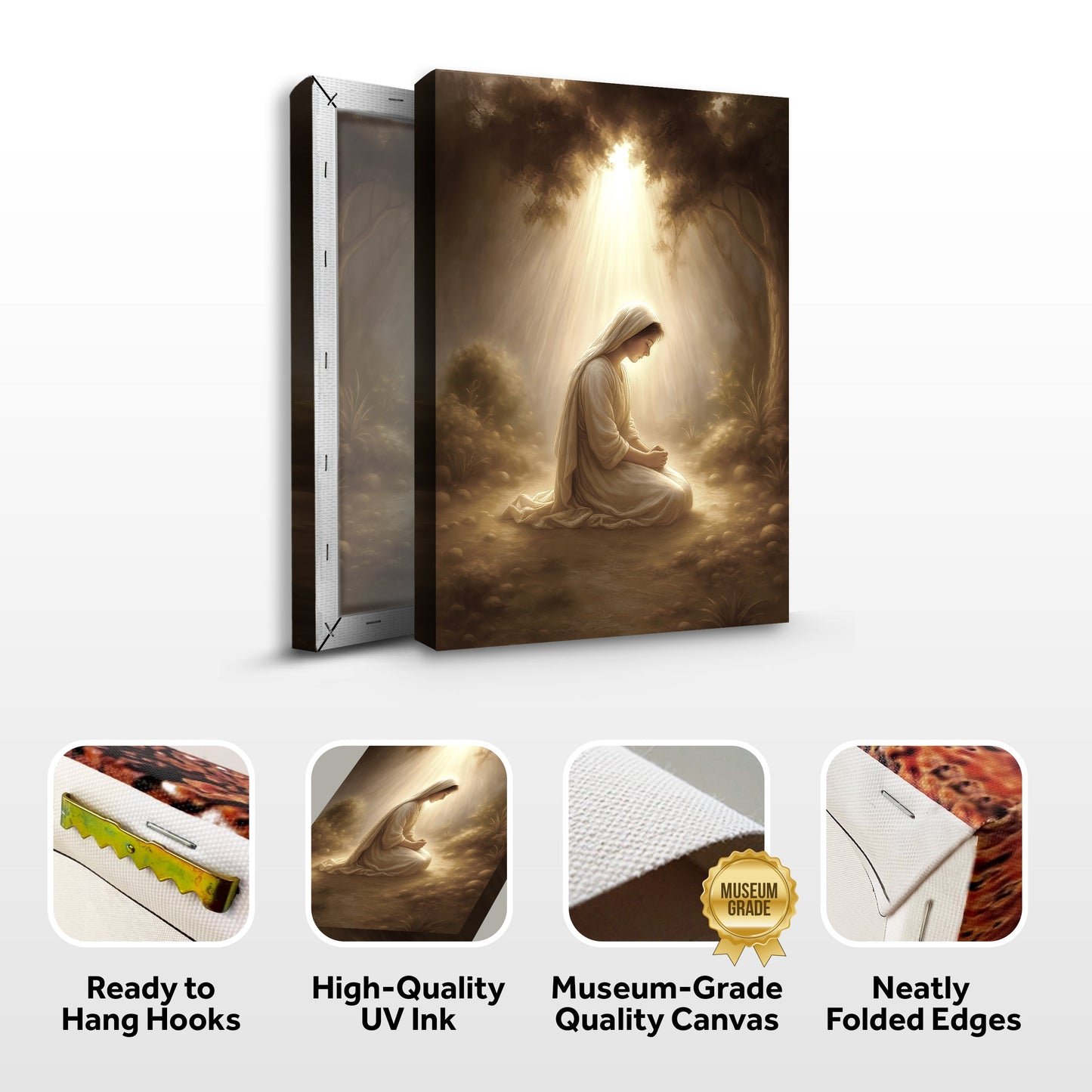 Mary Praying Faith Canvas Wall Art