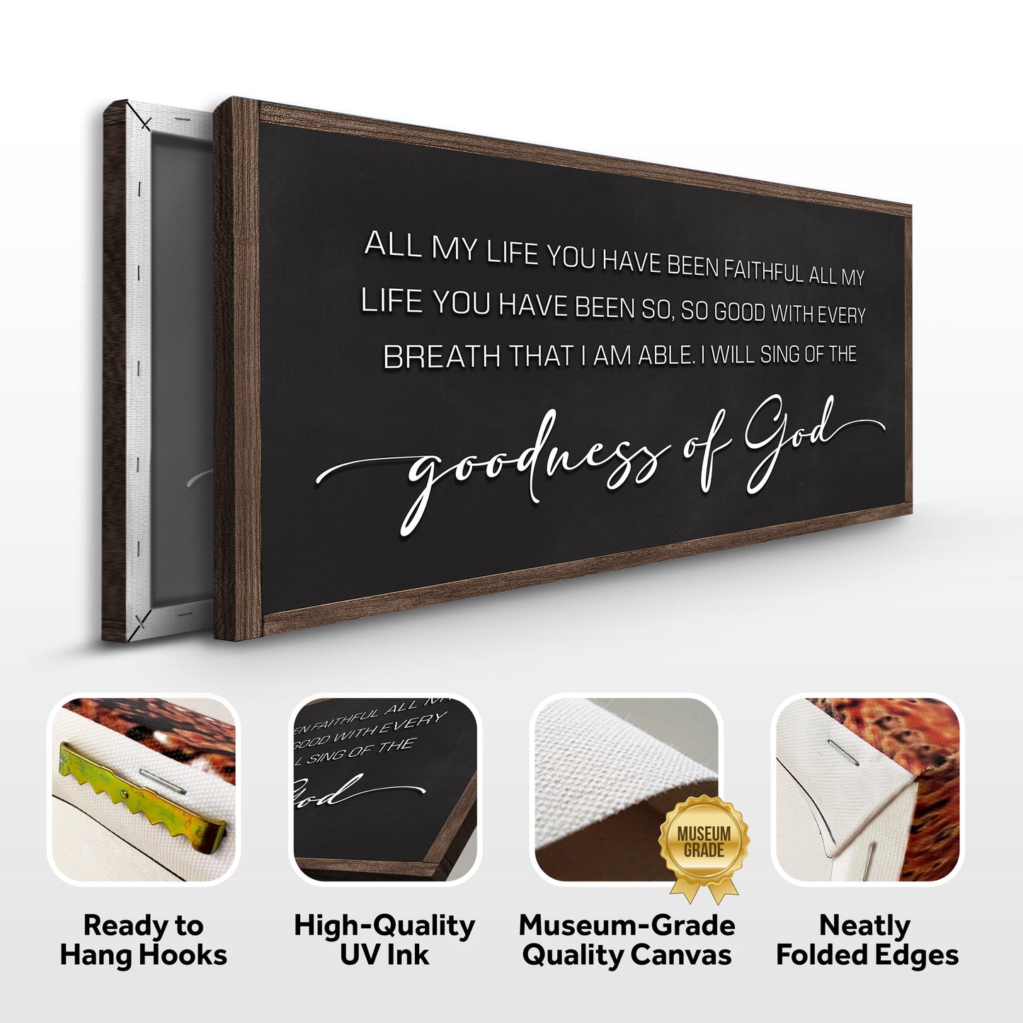 Goodness of God Canvas Wall Art - Faith Inspirational Sign