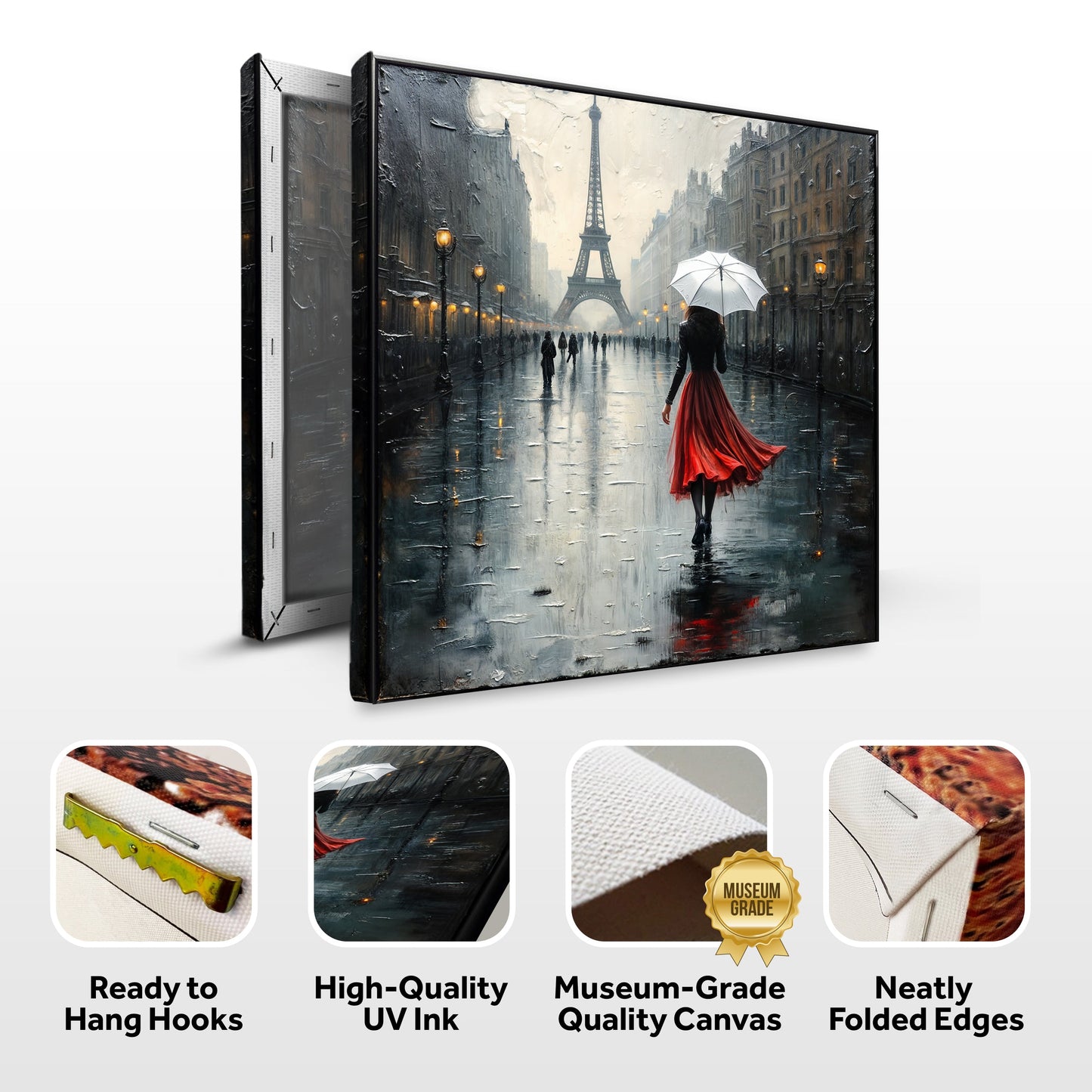 Paris Stroll Painting Canvas Wall Art