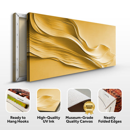 Gold Minimalist Canvas Wall Art - Abstract Gold Print