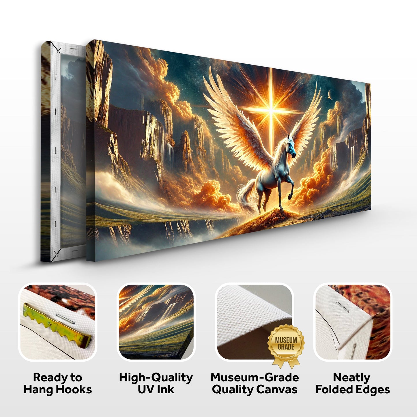 3D Horse Faith Canvas Wall Art V