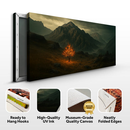 Burning Bush Canvas Wall Art Religious Christian Gift