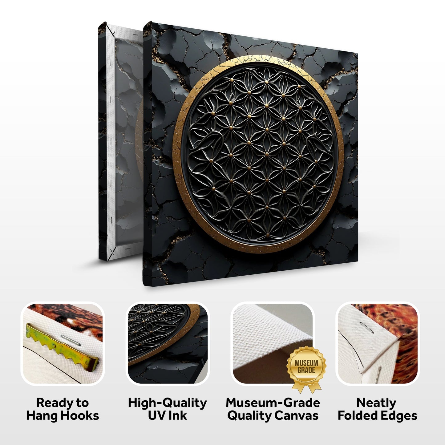 Flower of Life 3D Canvas Wall Art