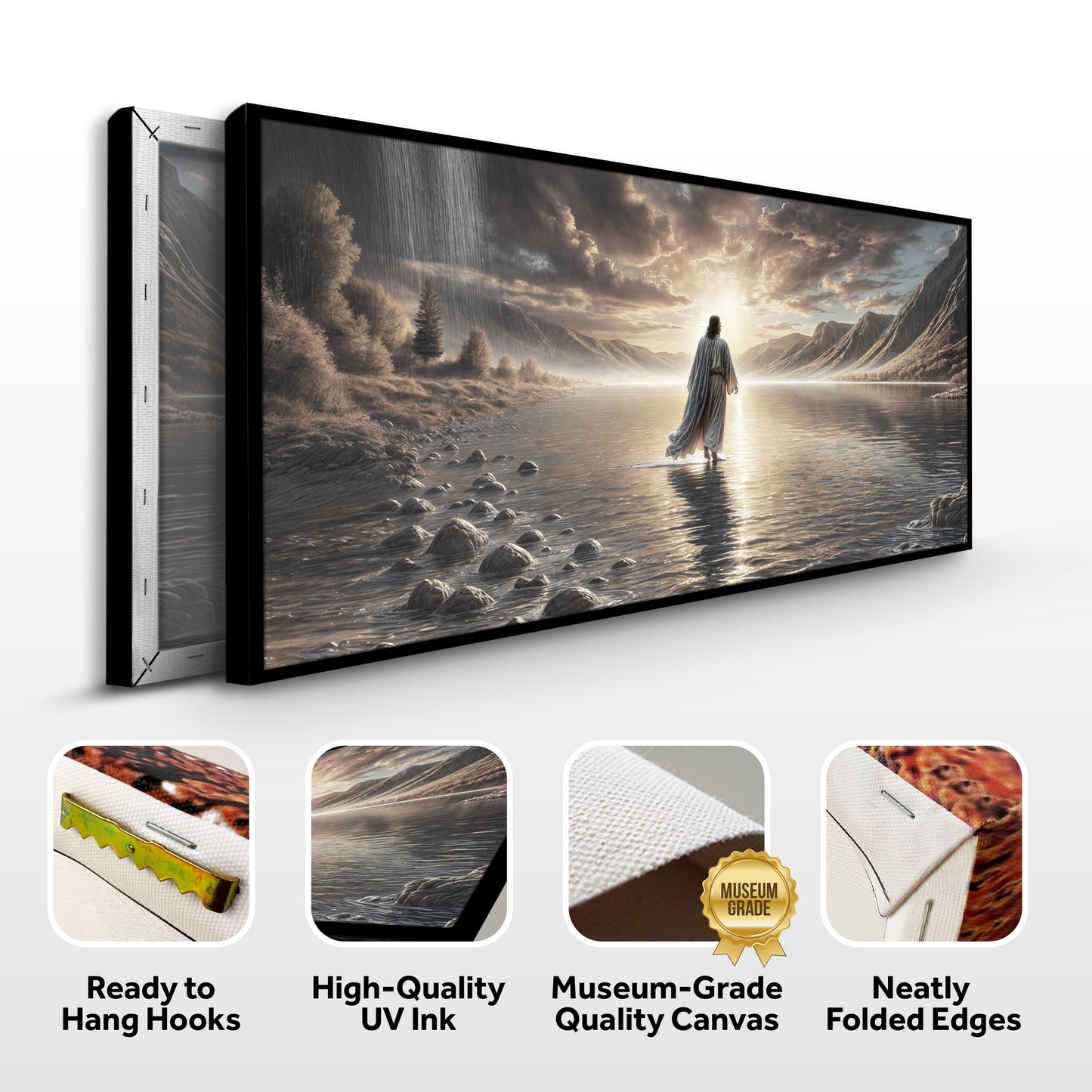 Walking on Water Faith Canvas Wall Art III