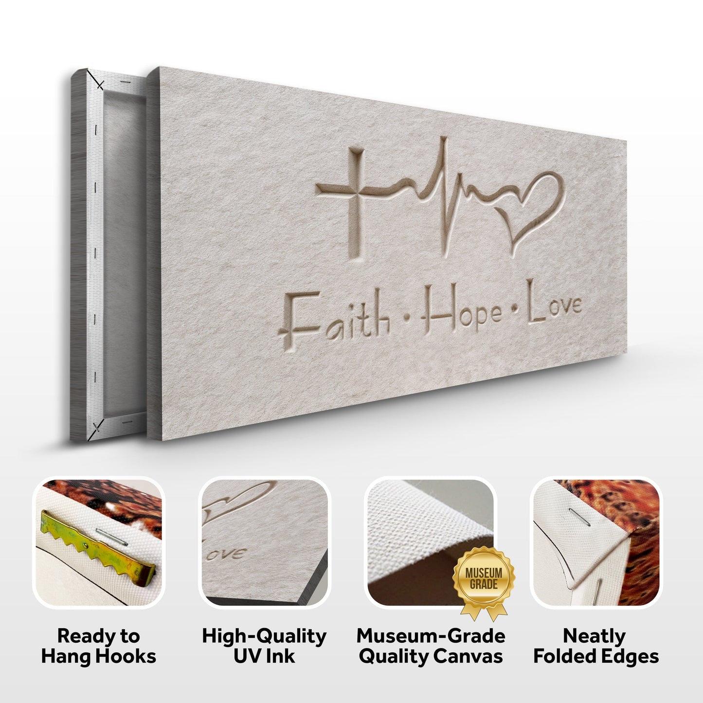 Faith Hope Love Canvas Wall Art IV