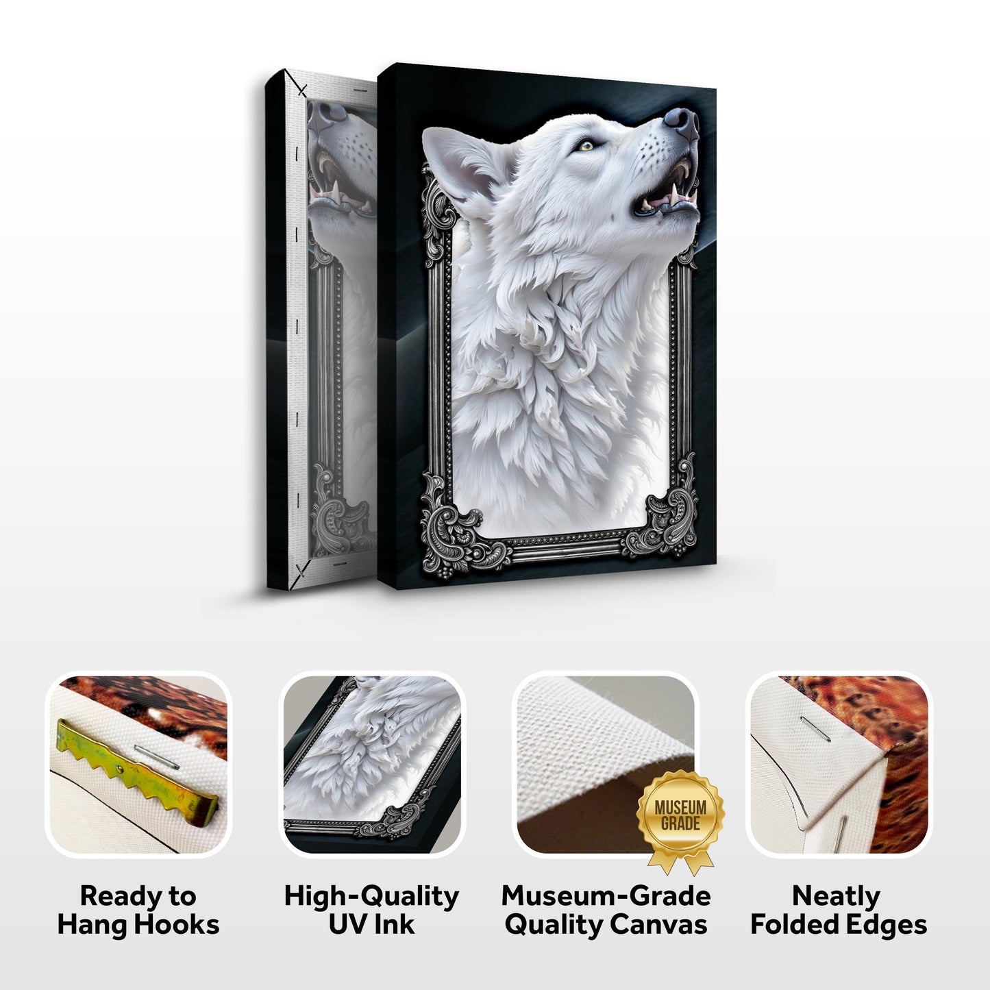 3D Wolf Wall Art Print