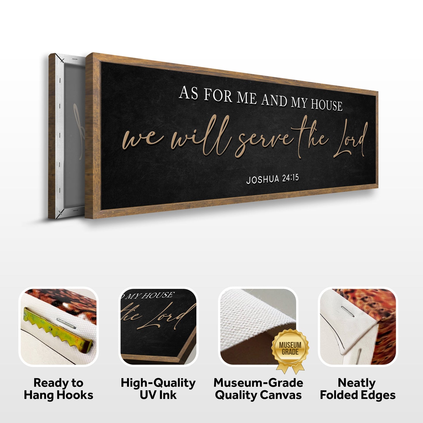 As For Me and My House Faith Canvas Sign