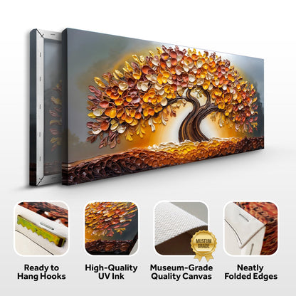 Golden Autumn Canvas Wall Art - Fall Landscape Print