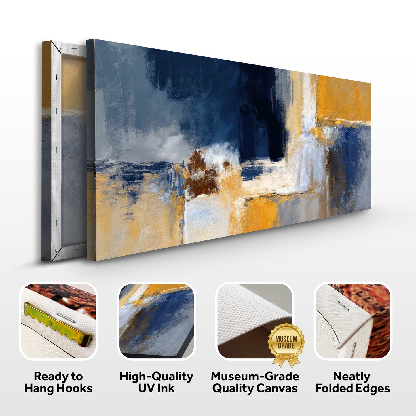 Abstract Geometric Lines Canvas Wall Art