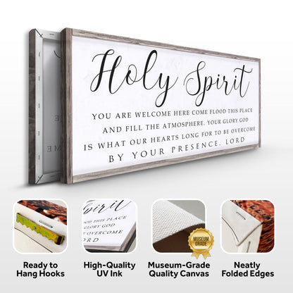 Holy Spirit You Are Welcome Here Faith Canvas Wall Art