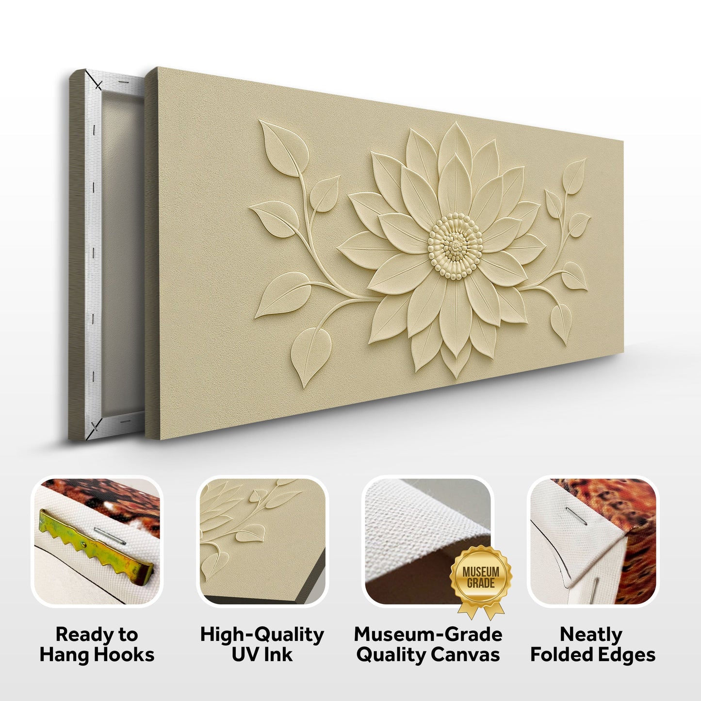 Floral Abstract Canvas Wall Art - Botanical Decor