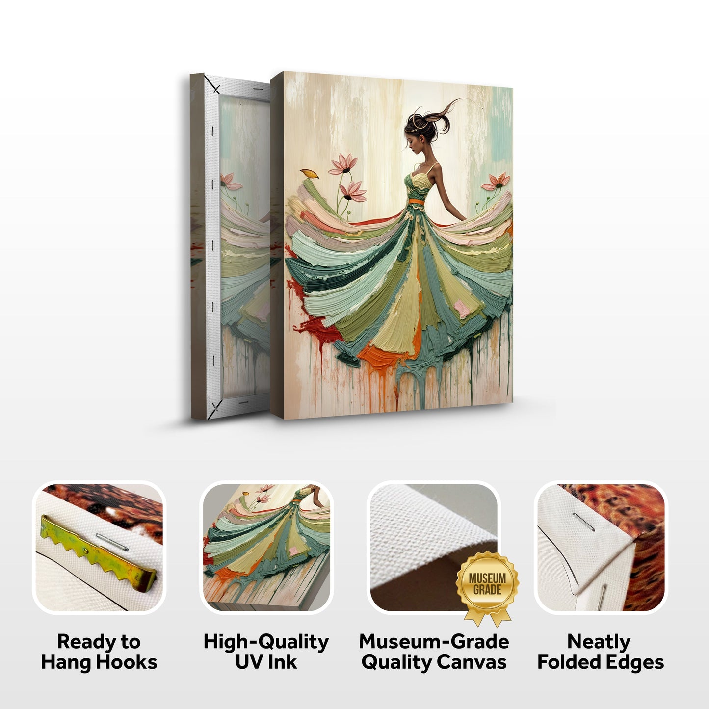 Blooming Modern Abstract Canvas Wall Art