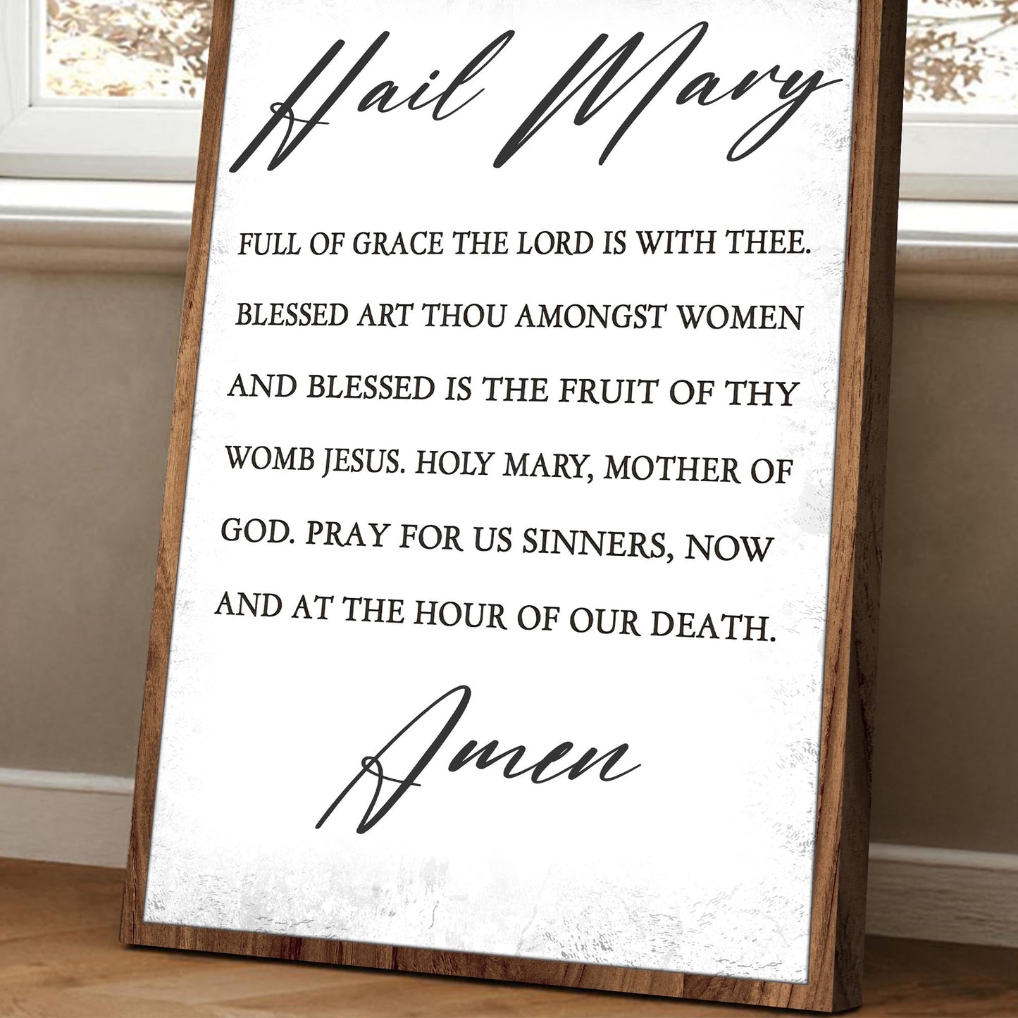 Hail Mary Faith Canvas Wall Art