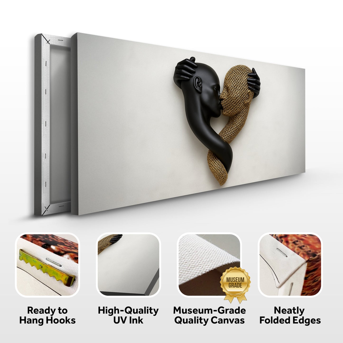 Eternal Love Figure Abstract Canvas Wall Art II