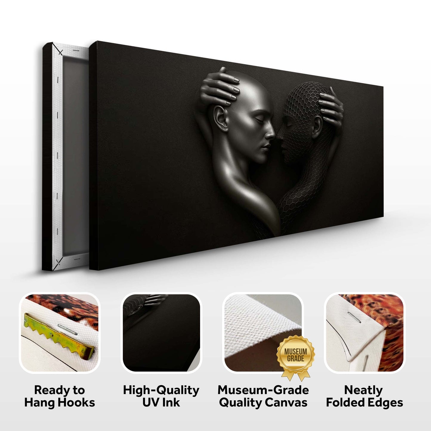 Eternal Love Figure Abstract Canvas Wall Art