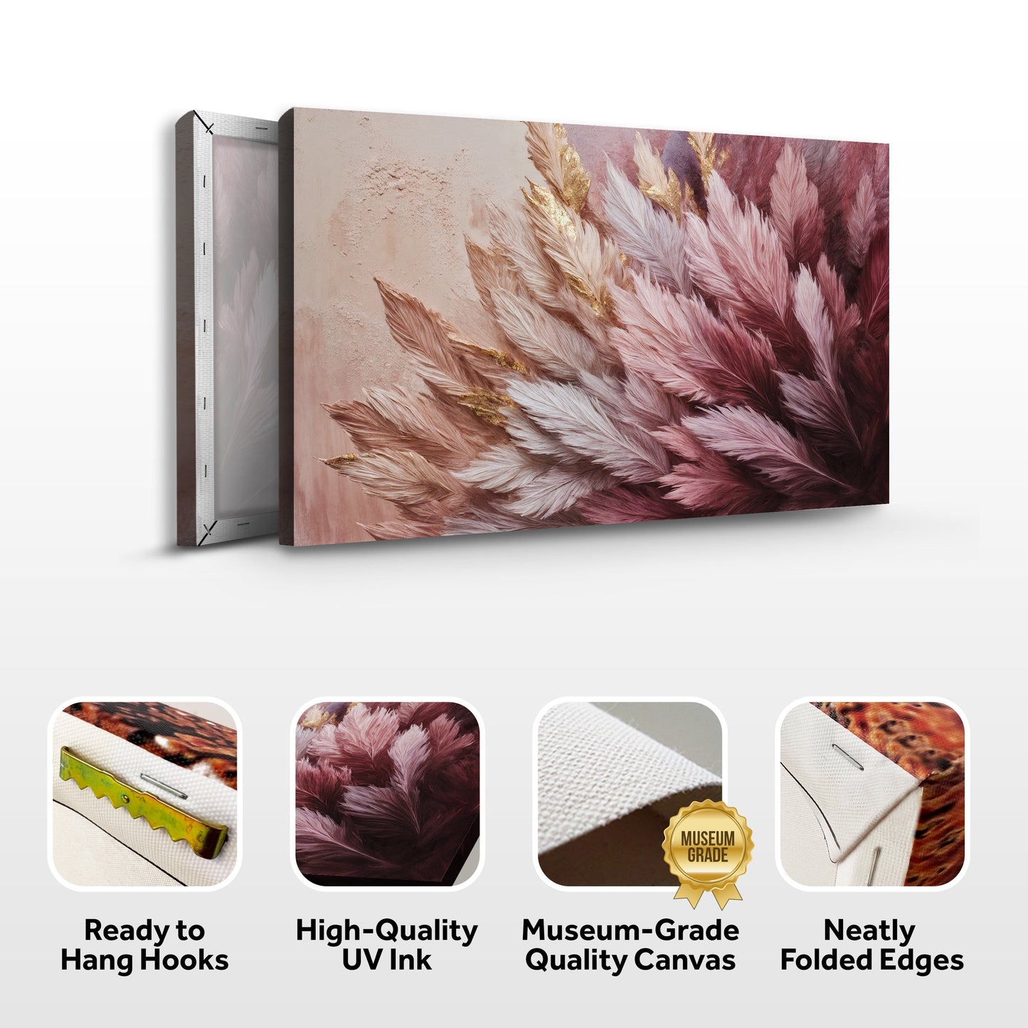 Feather Symphony Bird Canvas Wall Art